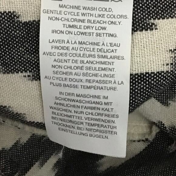 J. Crew Seaside Jogger Pant Ikat Cream Gray Print Pull On Pants sz 6 - Picture 7 of 11